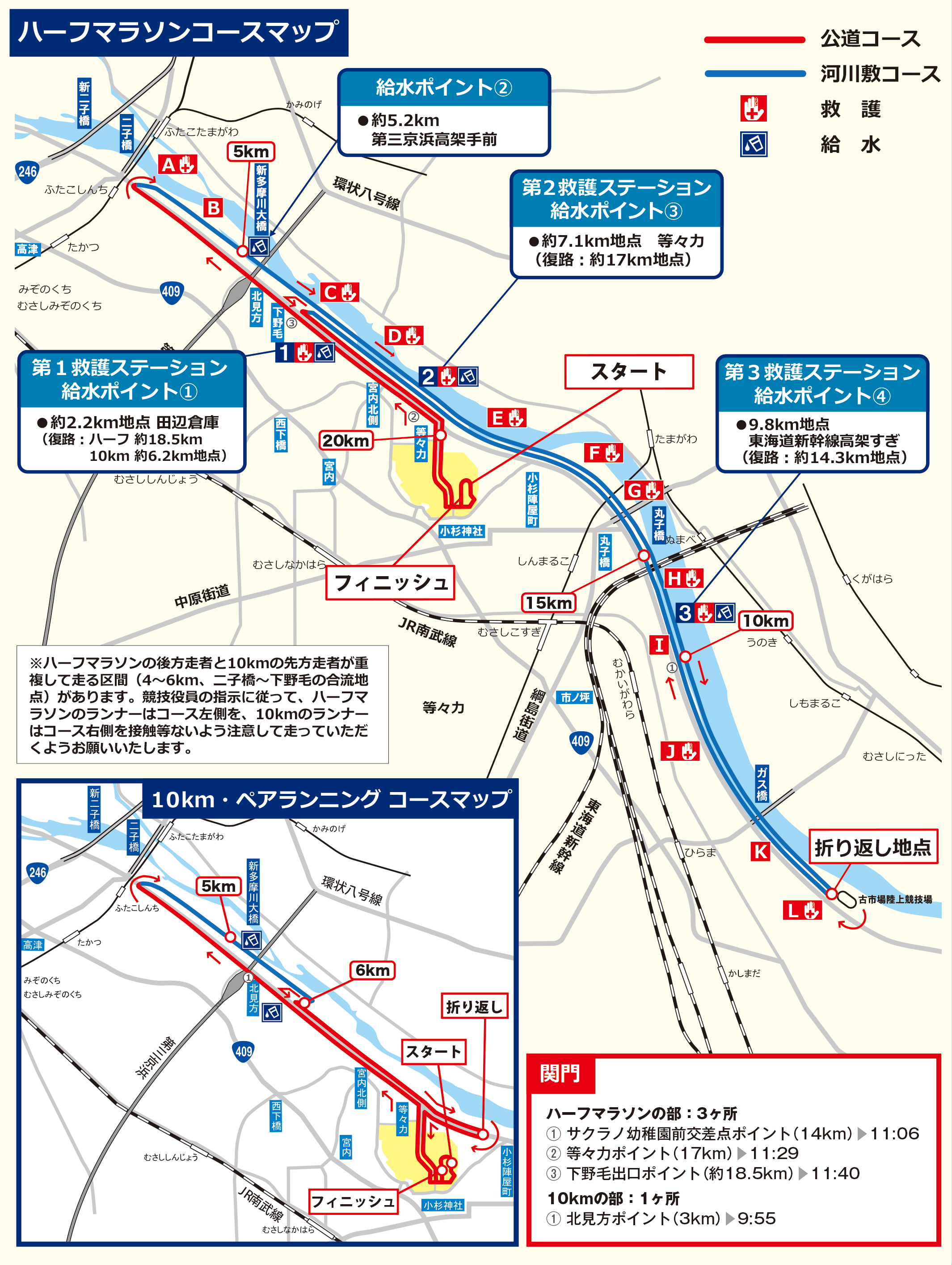 一二三四五六橋と川の流れる方へとまっすぐ コース＆アクセス | かわさき多摩川マラソン2026【公式】